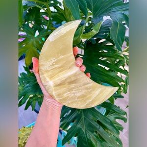Lemon Calcite Crescent moon